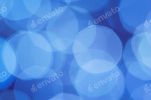 Preview: Blue abstract lights bokeh blurred christmas background