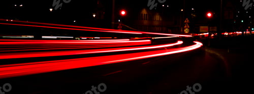 Preview: Lights of cars at night. Street line lights. Night highway city. Long exposure photograph night road