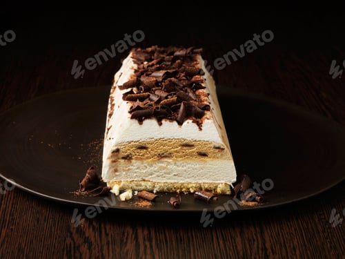 Preview: Delicious Chocolate Dessert Cake on Dark Plate