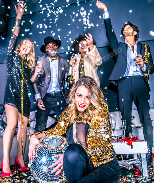 Preview: Friends having party in a nightclub
