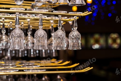 Preview: Glasses for alcohol on a bar