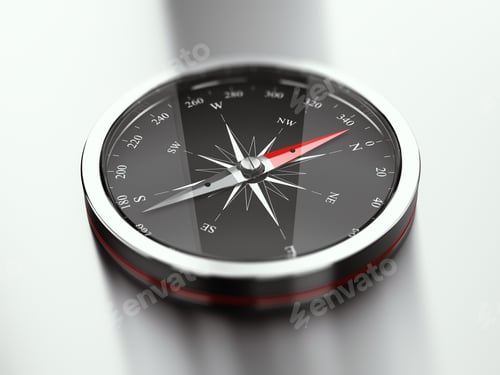 Preview: Modern Compass Pointing North