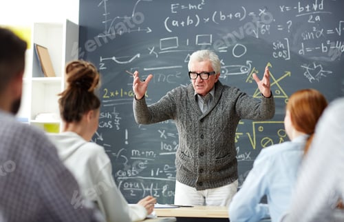 Preview: Teacher by blackboard
