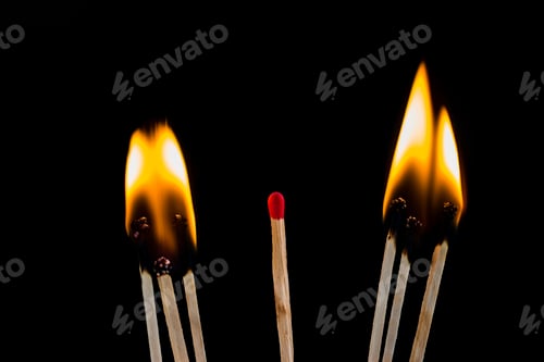 Preview: Matches with black background.