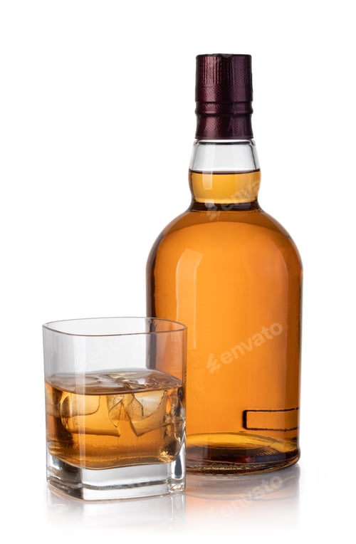 Preview: whiskey bottle and glass