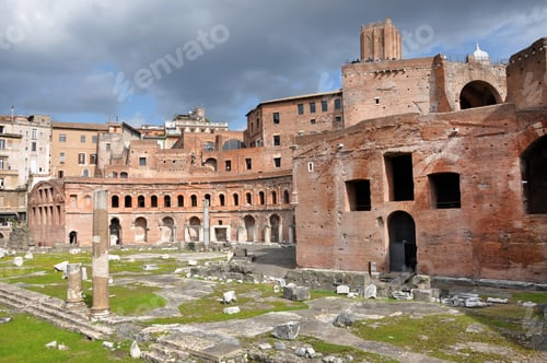 Preview: Roman Imperial forum of Emperor Trajan in Rome, Italy