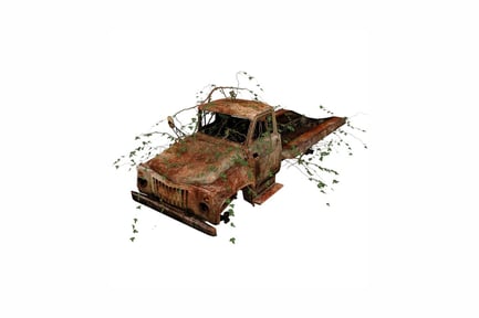 Preview: Overgrown, rusted truck
