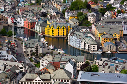 Preview: Aksla at the city of Alesund , Norway