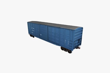 Preview: Shipping container with sloped roof and wheels
