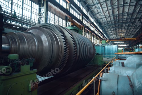 Preview: Turbine manufacturing factory, gears, nobody