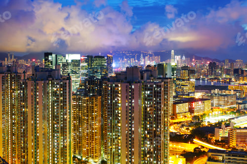 Preview: Housing in Hong Kong at night