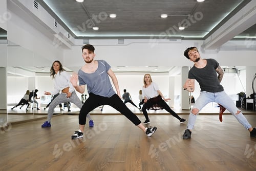 Preview: Group of four hip-hop dancers