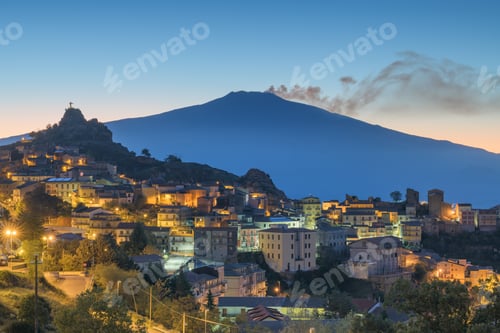 Preview: Cesaro, Sicily, Italy with Mt. Etna