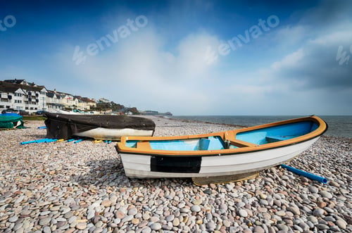 Preview: Boats on Beach at Budleigh Salterton