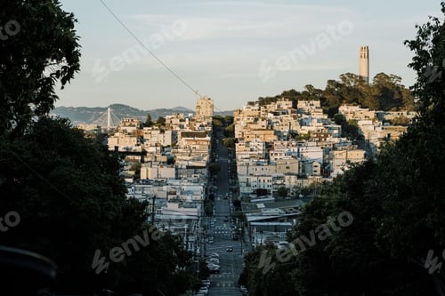 Preview: Beautiful view of residential area in San Francisco, California