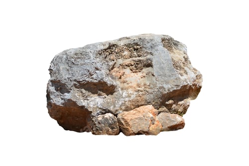 Preview: rock isolated on white background.