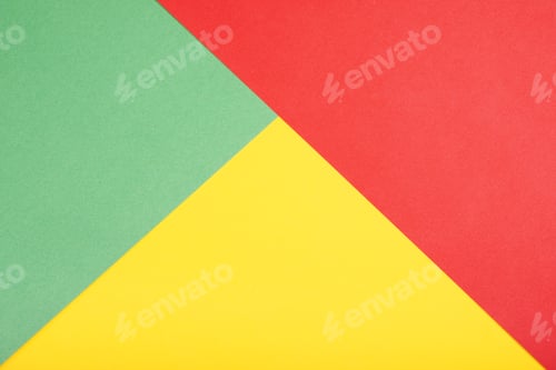 Preview: vibrant color paper background in red green and yellow