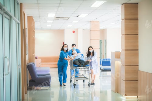 Preview: emergency patient, professional doctor working for help at hospital clinic health care