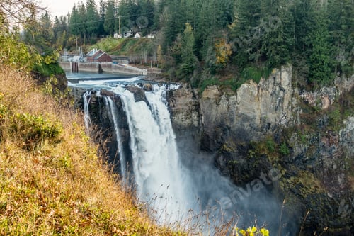 Preview: A View Of Snoqualmie Falls In Washington State.