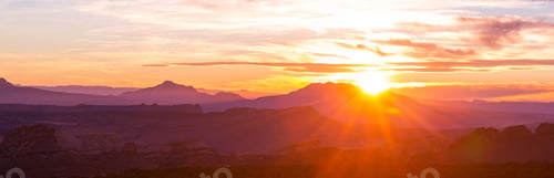 Preview: Mountains on sunset
