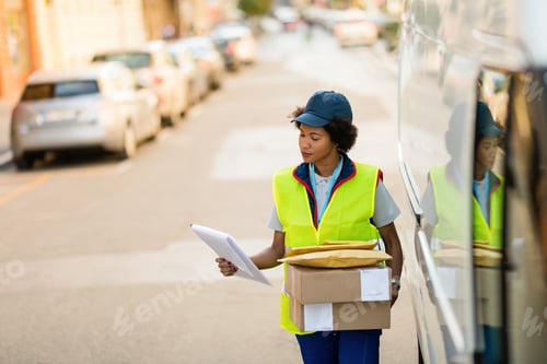 Preview: Checking her delivery schedule list!