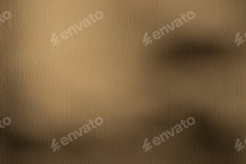 Preview: Background Golden Wall Studio,Empty Room Background with Light,Shadow Leaves on Wall Surface
