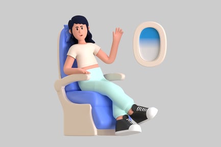 Preview: Stylized Airplane Passenger Character