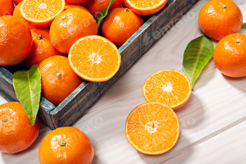 Preview: Fresh tangerine fruits