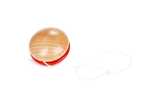 Preview: Wooden yo-yo toy isolated on a white background