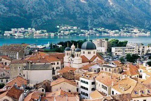 Preview: Church of St. Nicholas among the old houses in the port of Kotor. Montenegro