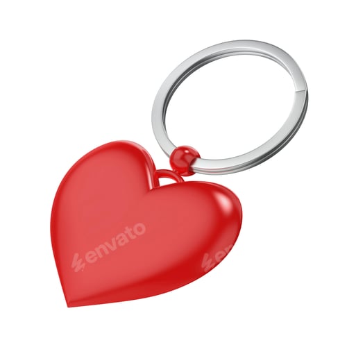 Preview: Keyring with red heart