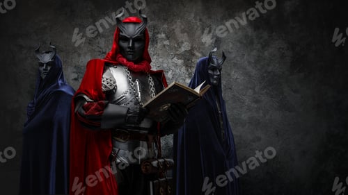 Preview: Brotherhood of two cultists and warlock with sword