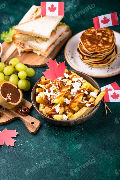 Preview: Canada Day traditional food concept.