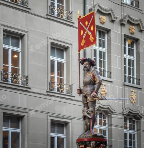 Preview: Marksman Fountain (Schutzenbrunnen) - Bern, Switzerland