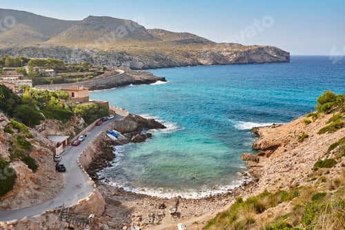 Preview: Picturesque rocky cove in Mallorca. Turquoise waters. Carbo, Spain