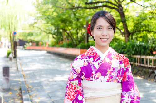 Preview: Japanese Woman wearing traditional japanese dress
