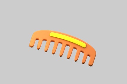 Preview: Orange pocket comb with yellow stripe