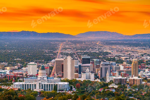Preview: Salt Lake City, Utah, USA Downtown City Skyline