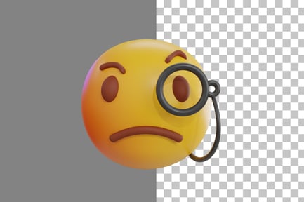 Preview: Monocle Emoji 3D Icon