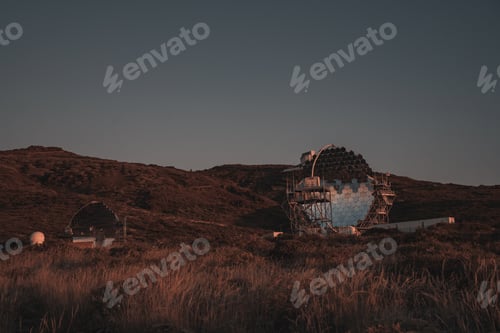 Preview: The new astronomical observatory of the Caldera de Taburiente at sunset, La Palma