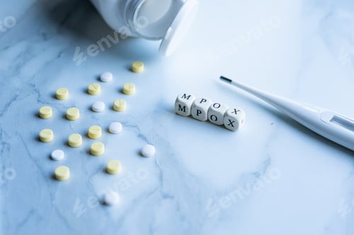 Mpox Prevention with Pills and Thermometer