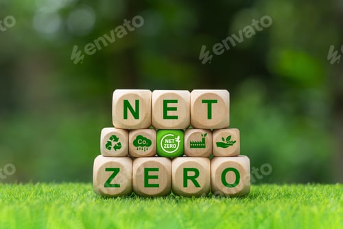 Preview: Net zero icon and carbon neutral concept, 2050 goal, long term climate neutral strategy.