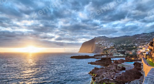 Preview: Sunset over Cabo Girao cliff, Madeira