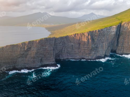 Preview: View from Trælanípa Trail Cliff, Faroe Islands