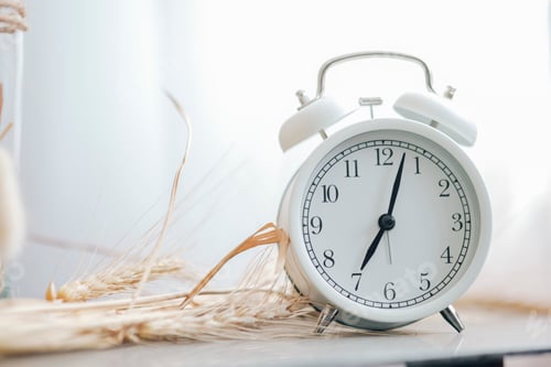 Preview: Closeup retro white alarm