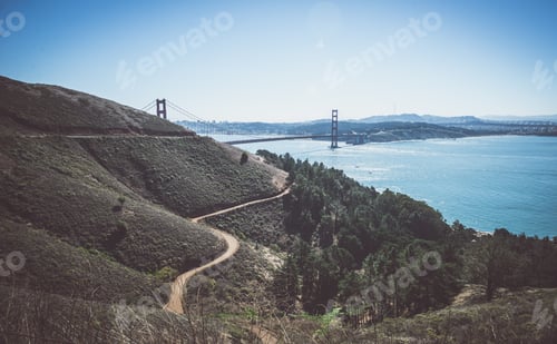 Preview: Golden gate bridge in San francisco and landscape