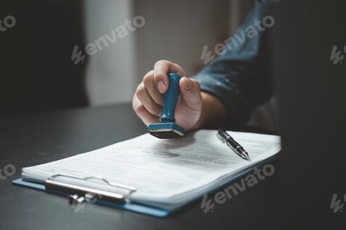 Preview: Signing approval record documents stamp