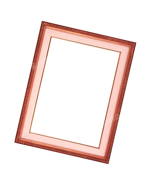 Preview: dark wooden picture frame isolated on white