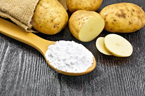 Preview: Starch potato in spoon on board