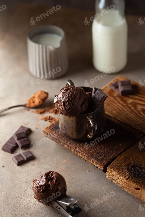 Preview: home-made chocolate icecream